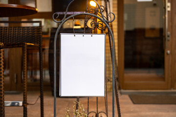 Large blank billboard on a street wall, banners with room to add your own text