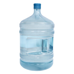 Isolated Transparent PNG of Multiple Plastic Water Bottles Filled With Fresh Drinking Water on White Background
