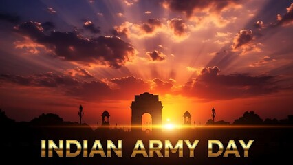 Indian army day celebration with india gate