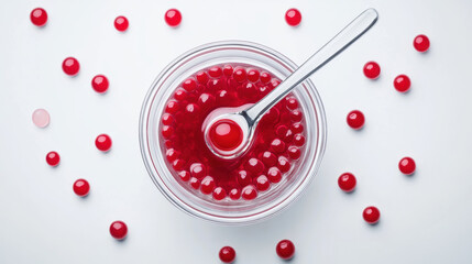 Astaxanthin and Haematococcus, Image of Haematococcus pluvialis pigment integrated into natural oil, showcasing vibrant colors and potential applications in various industries.