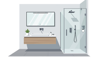 Modern bathroom interior