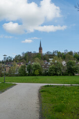 View to the church called Liebgrauenkirche in the german city Frankenberg Eder