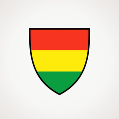 Shield with flag of Bolivia