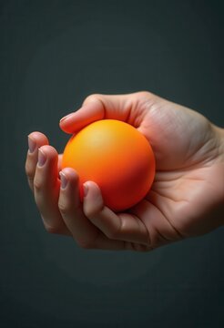 Hand Gripping Stress Ball Squeeze Pressure Relief Dynamic Tension Squeezing Close-Up