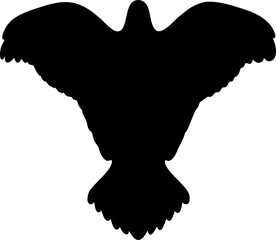 Eagle Silhouette Flying in Sky &ndash; Powerful Freedom Bird Symbol