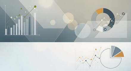 Modern digital background with various data visualization charts including bar graphs, pie charts, and line graphs, representing business analytics and financial data.