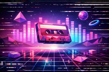 Retro cassette tape