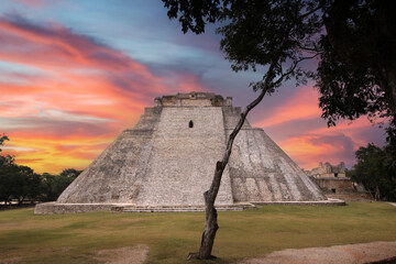 Mayan ruins of Uxmal, yucatan, mexico