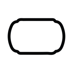 Vector illustration of a blank photo frame isolated on white with 3d medical design elements including a stethoscope symbol and black business icon button