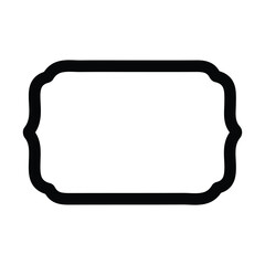 Vector illustration of a blank paper speech bubble and business sign frame isolated on an abstract computer technology background with a black button icon and empty card design