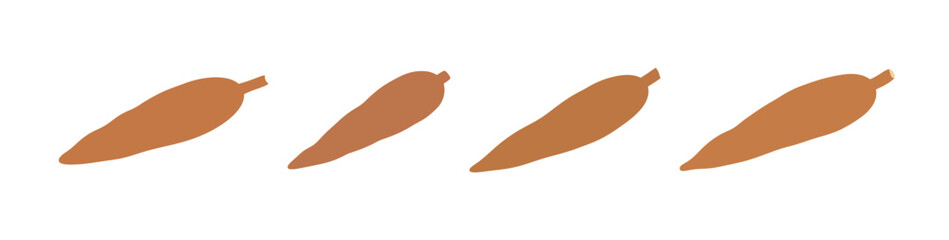 Abstract Organic Shapes in a Repeating Horizontal Arrangement, Featuring Warm Earthy Tones and a Handcrafted Aesthetic, Versatile for Creative Graphic Projects