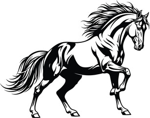 Dynamic horse in motion