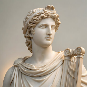 apollo idealized marble statue