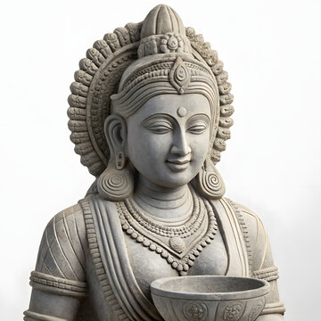 goddess annapurna stone sculpture