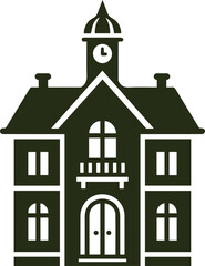 old style vector illustration of retro building hand drawn transparent illustration retro villas 