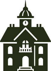 old style vector illustration of retro building hand drawn transparent illustration retro villas 