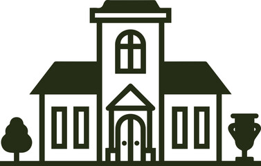 old style vector illustration of retro building hand drawn transparent illustration retro villas 