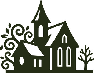 old style vector illustration of retro building hand drawn transparent illustration retro villas 