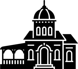 old style vector illustration of retro building hand drawn transparent illustration retro villas 