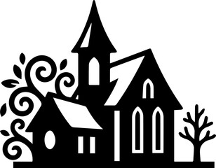 old style vector illustration of retro building hand drawn transparent illustration retro villas 