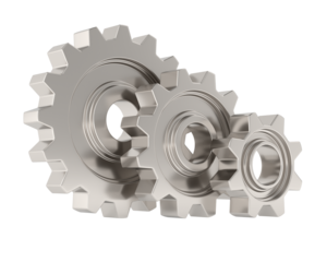 gear on white background. Isolated 3d illustration