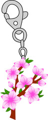 Cherry Blossom Keychain Charm