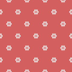 Flower seamless pattern isolated on color background