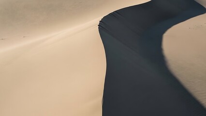 Abstract Dry Sand Dune Apex Background, Clean Minimalist Natural Earth Tone Texture from Above