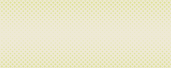 Seamless green star pattern on cream background