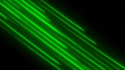 Abstract green lines moving diagonally across a dark backdrop, perfect for modern tech design.
