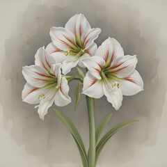 Obraz premium white lily flower