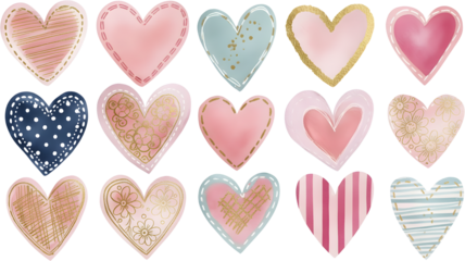 Pattern with hearts