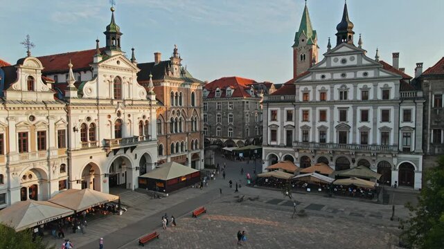 Historic European City Square with Classic Architecture, Daytime Urban Travel Video