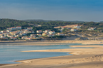 Foz do Arelho village by &Oacute;bidos lagoon in Portugal