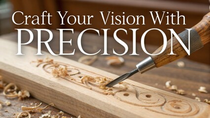 Wood carving with precision chisel tool