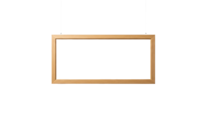 Empty Wooden Frame Hanging on White Wall Mockup for Art Display Presentation_00x.png