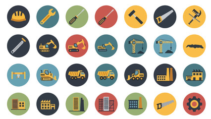 Collection of Construction Icons and Symbols.
