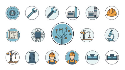 Collection of Various Icons Representing Different Concepts.