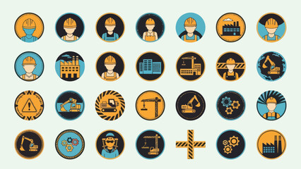 Collection of Various Icons and Symbols.