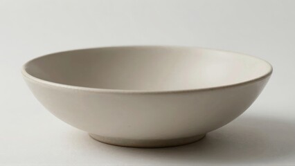 White ceramic bowl on plain background