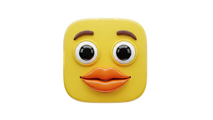 Fototapeta premium 3D Emoji with Kissing Lips