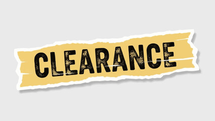 Clearance Sale Sign Indicating Discounted Prices.