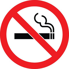 No smoking sign indicating a prohibited area for tobacco use and vaping © LoveU