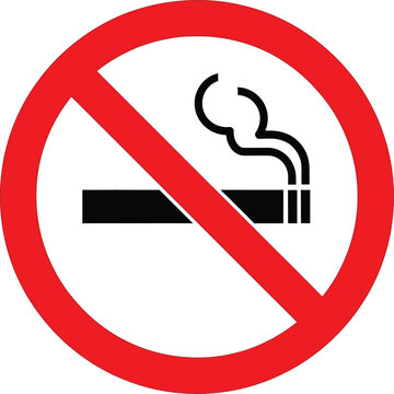 No smoking sign indicating a prohibited area for tobacco use and vaping