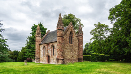 Small Presbyterian chapel located in the grounds of the historic Scone Palace. Perth, Scotland