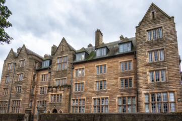 View of St Salvator's Hall of residence , student accommodation, at St Andrews University, Fife, Scotland.