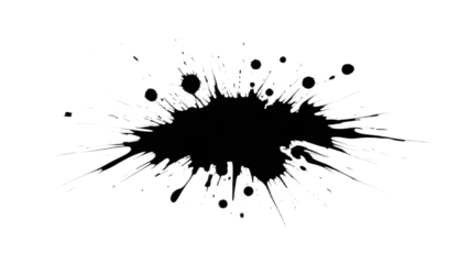 Dynamic explosion of white lines and circles on Transparent background