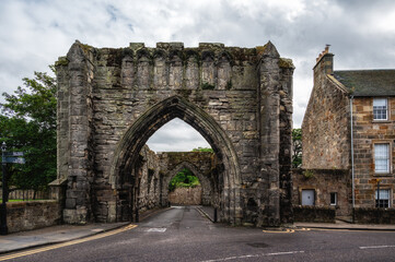 The original Pends gate of St Andrews on the east coast of Scotland, UK