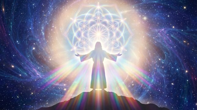 A spiritual lightworker fulfilling their mission to heal the world and spread divine light, love, and consciousness.