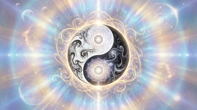 The classic Yin-Yang symbol perfectly representing the essential balance of opposing yet complementary forces in the universe and within ourselves.